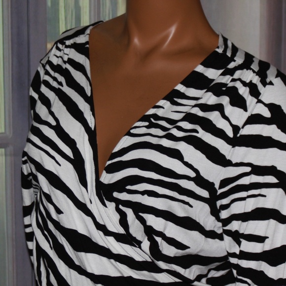 Express Dresses Nwt Express Zebra Wrap Dress Large Poshmark